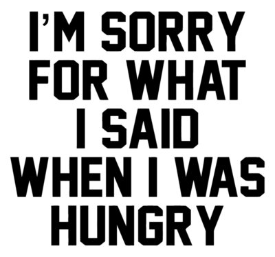  I`m Sorry For What I Said When I Was Hungry T Shirt Dope Celine Zoella Gym Diet 01